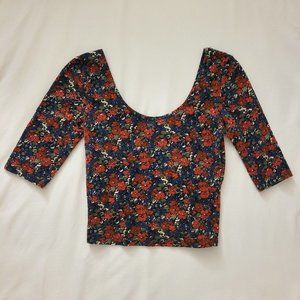 Hollister floral crop top